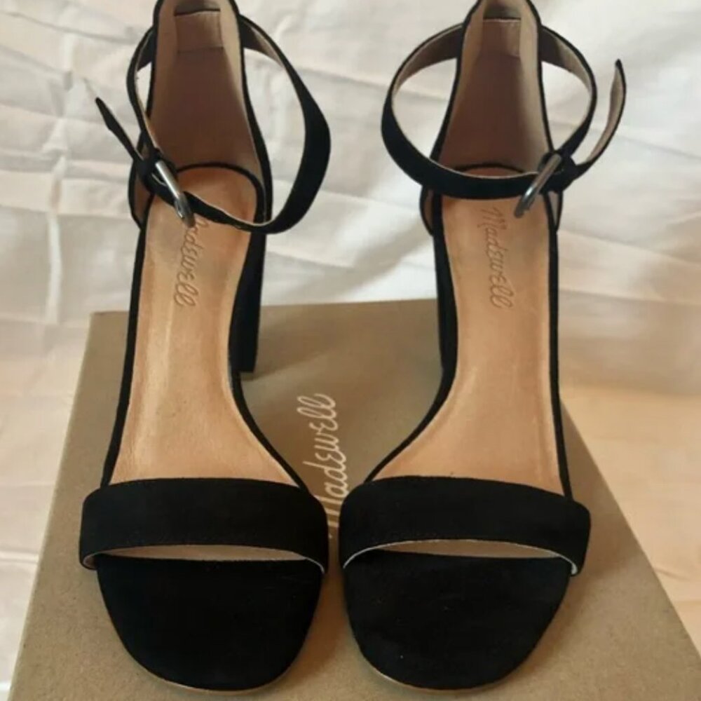 Madewell Black Suede Heels (Size 7.5)